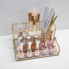 Glass Makeup Organizer