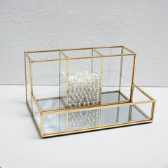 Glass Makeup Organizer