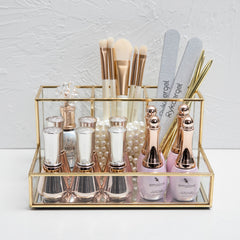 Glass Makeup Organizer