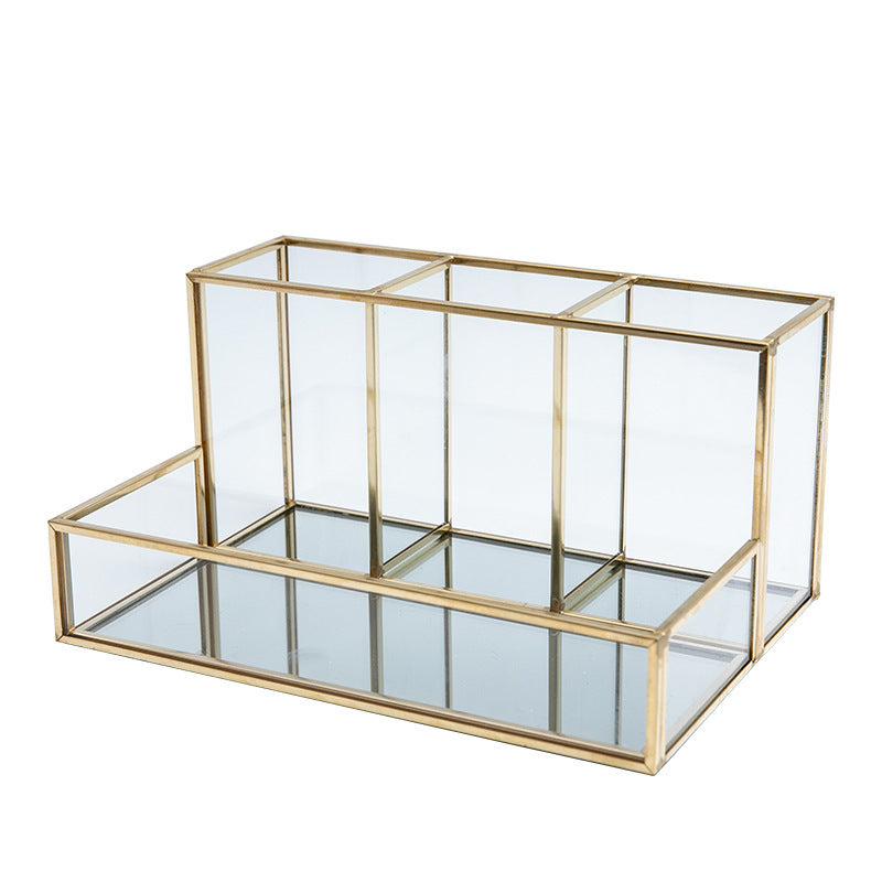 Glass Makeup Organizer