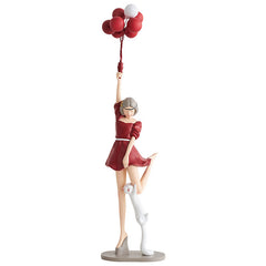 Flying Balloon Girl Figure